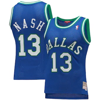 womens mitchell and ness steve nash blue dallas mavericks 1-361